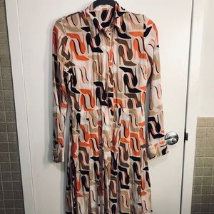 Silk Long sleeved dress